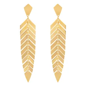 گوشواره طلا 18 عیار زنانه دُرج طرح گندم مدل DE83