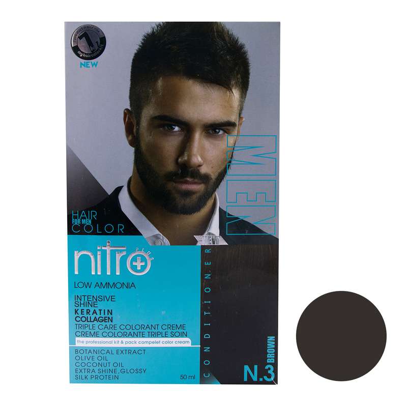 کیت رنگ مو نیتروپلاس مدل N3 حجم 50 میلی لیتر رنگ قهوه ای کیت رنگ مو نیتروپلاس مدل N3 حجم 50 میلی لیتر رنگ قهوه ای