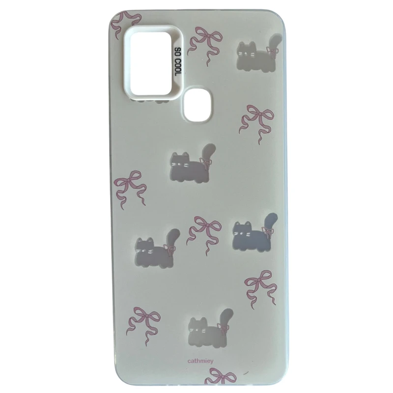 کاور مدل فانتزی طرح گربه و پاپیون مناسب برای گوشی موبایل سامسونگ Galaxy A21S