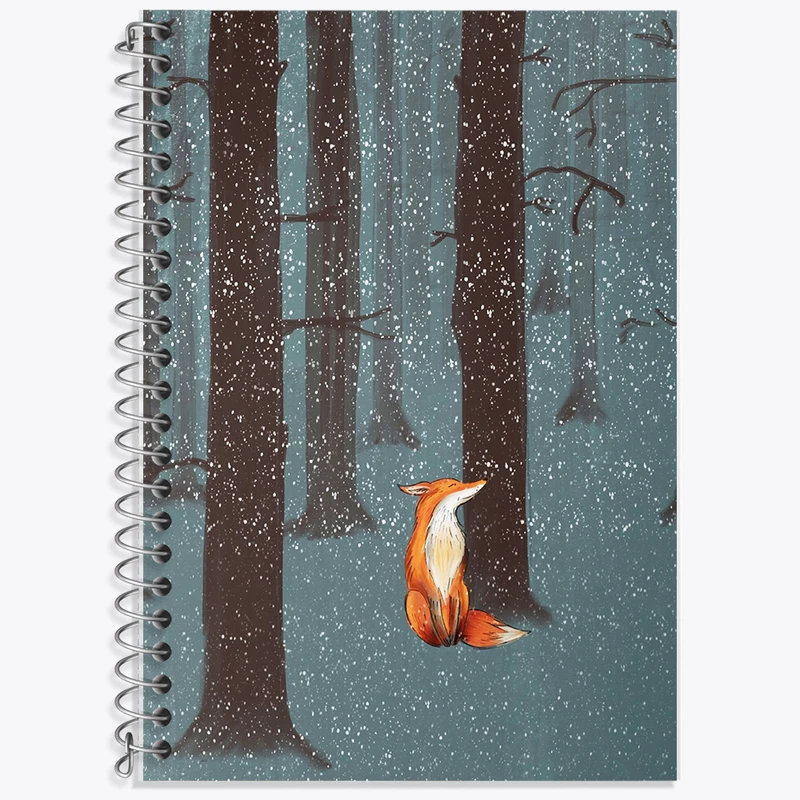 دفتر زبان 50 برگ خندالو مدل سه خط طرح روباه کد F6731