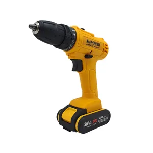 دریل پیچ گوشتی شارژی صنعتی نیوپاور مدل 36VF کد 02 مجموعه 29 عددی