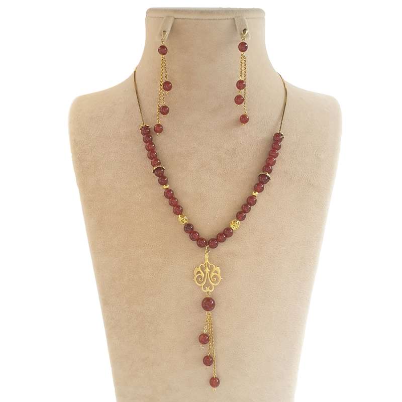 نیم ست نقره زنانه مدل اسلیمی دستساز 43453