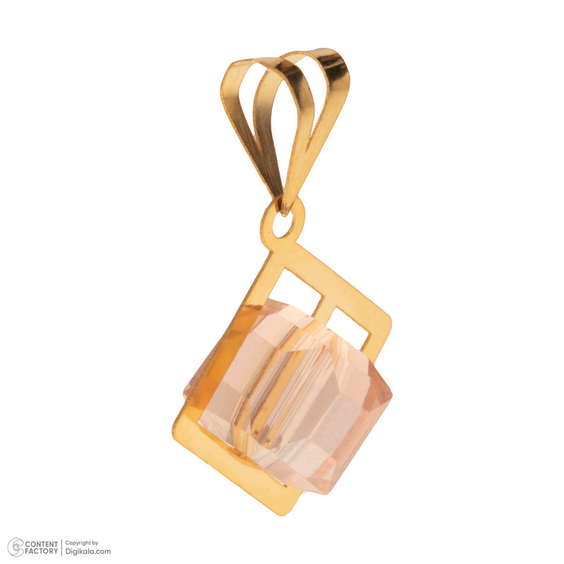 آویز گردنبند طلا 18 عیار زنانه ناریا مدل مکعب رنگ صورتی آویز گردنبند طلا 18 عیار زنانه ناریا مدل مکعب رنگ صورتی
