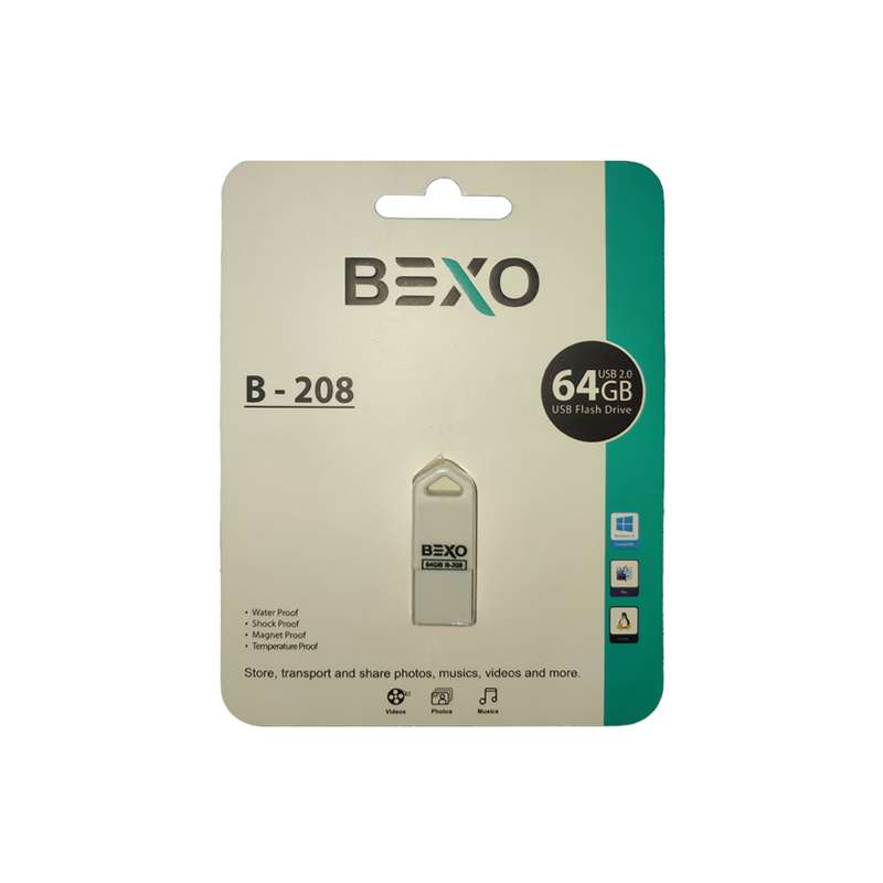 فلش مموری بکسو مدل B-208 ظرفیت 64 گیگابایت