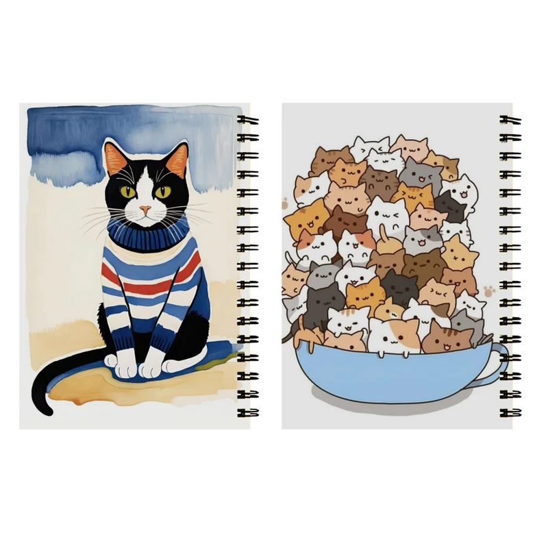 دفتر مشق 60 برگ طرح گربه ها کد 129 بسته 2 عددی