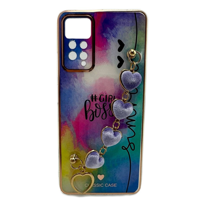 کاور مدل دخترانه پشت قلبی زنجیر دار مناسب برای گوشی موبایل شیائومی note 11pro / note 11t