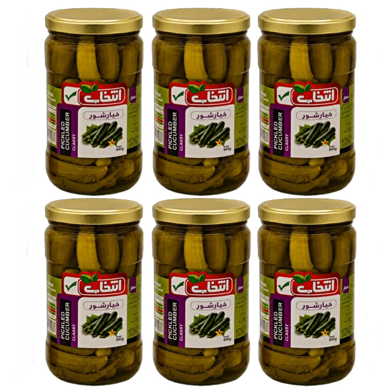 خیارشور ممتاز انتخاب - 640 گرم بسته 6 عددی