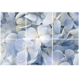  تایل سقفی طرح شکوفه آبی مدل F 1194-6 سایز 60x60 سَانتی متر مجموعه 6 عددی