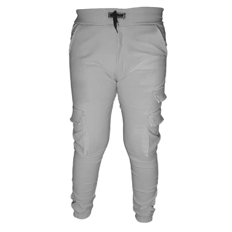 شلوار مردانه جامه آسمان آبی مدل اسلش چند جیب 4 نقاب 023 رنگ طوسی