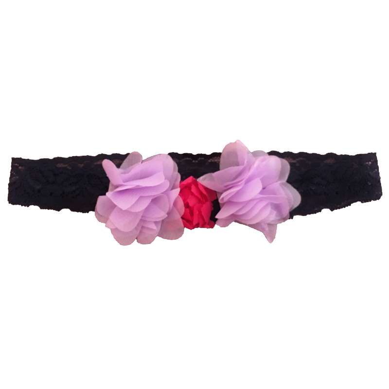 هدبند نوزادی مدل rose طرح دانتل