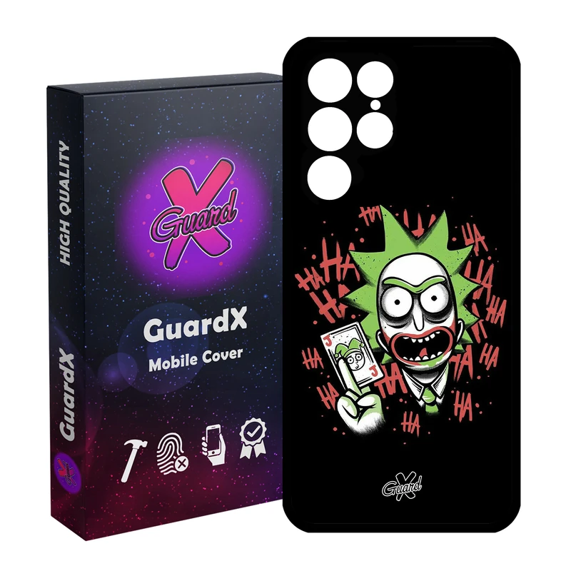 کاور گارد ایکس طرح Rick and Morty مدل Glass10151 مناسب برای گوشی موبایل سامسونگ Galaxy S22 Ultra