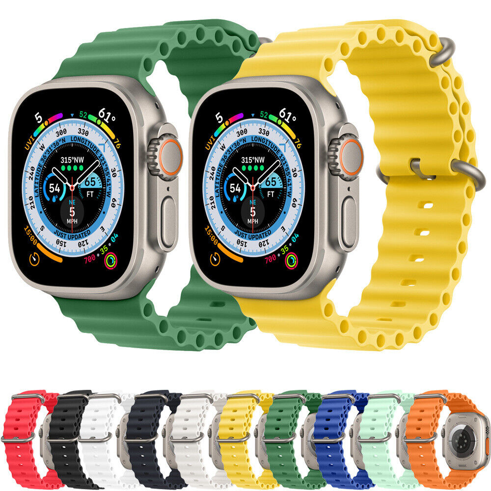 بند راینو مدل Ocean Loop مناسب برای اپل واچ سری 1/2/3/4/5/6/7/8/9/SE/ULTRA سایز 42/44/45/49 میلی متری