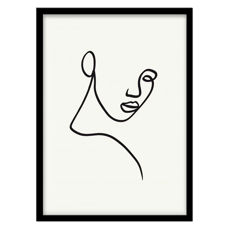 تابلو فورنیمو مدل پرتره لاین آرت ابسترکت و مینیمال کد 066B