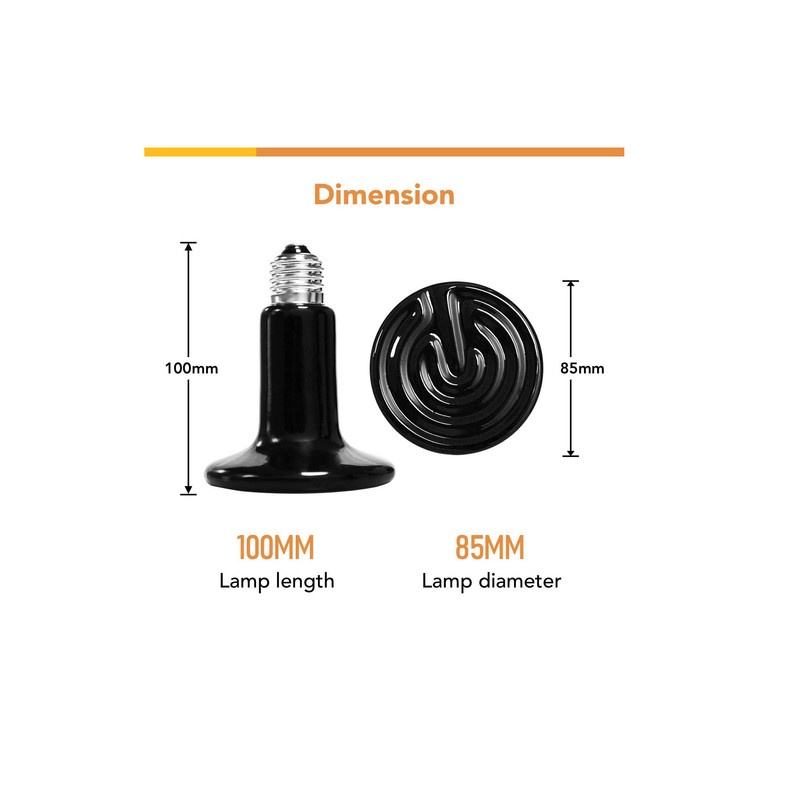 لامپ گرمایشی 200 وات مدل emitter پایه E27