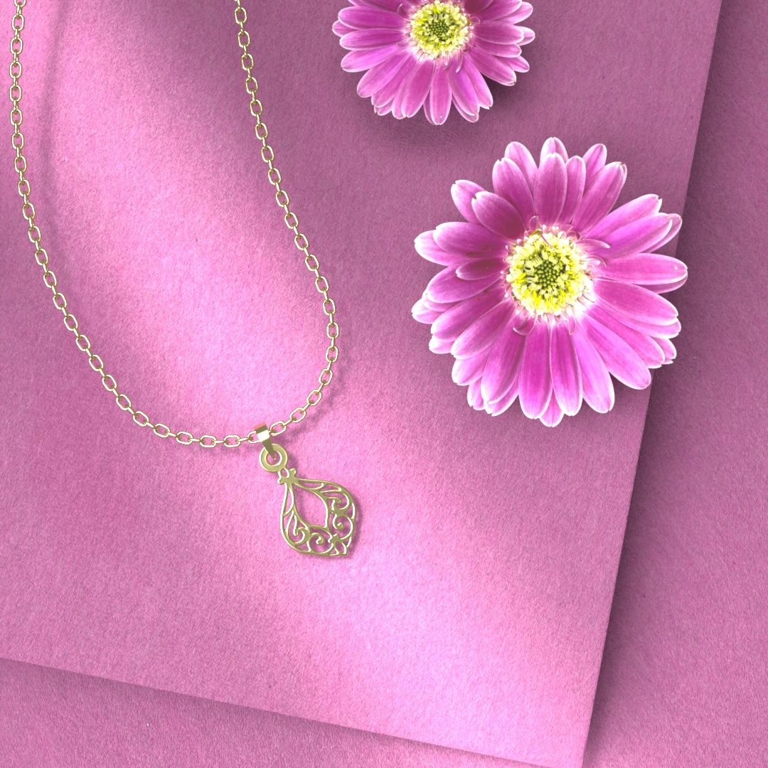 گردنبند طلا 18 عیار زنانه مدوپد مدل هندسی کد UU2-1-1056 -  - 6