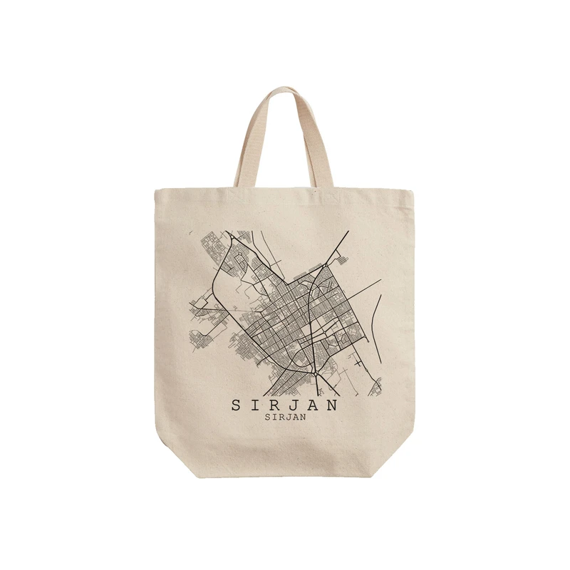 ساک خرید ترمه طراحان ایده مدل نقشه شهر سیرجان کد map0520 - S
