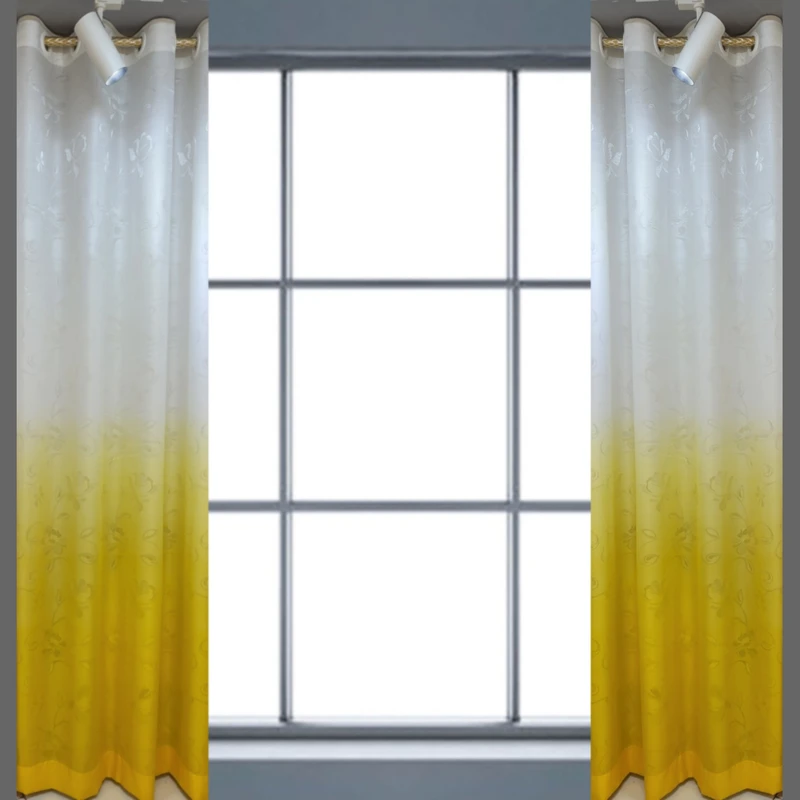 پرده مدل پانچ حریر ژاکارد طرح سایه روشن کد 2 سایز 140*275 سانتی متر