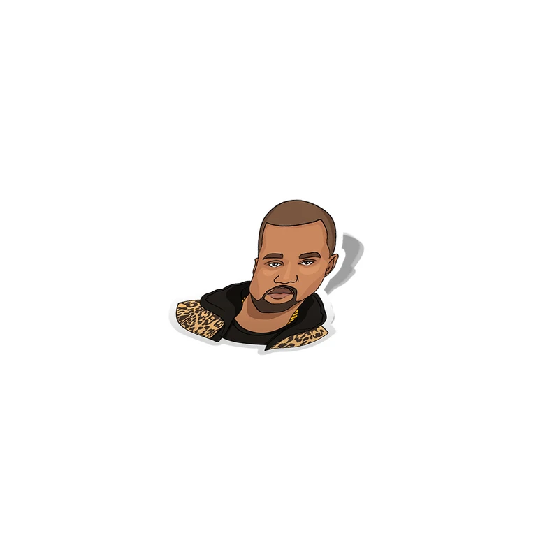 استیکر تزئینی موبایل و تبلت لولو مدل KANYE WEST کد 628