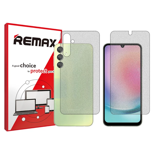 محافظ صفحه نمایش مات ریمکس مدل HyMTT مناسب برای گوشی موبایل سامسونگ Galaxy A24  به همراه محافظ پشت گوشی