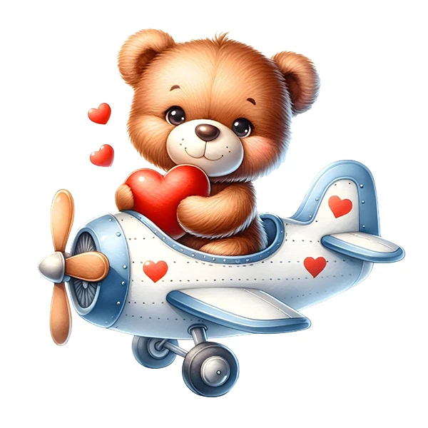 استیکر پارچه و لباس پاد آفرین طرح خرس کارتونی کد 3444