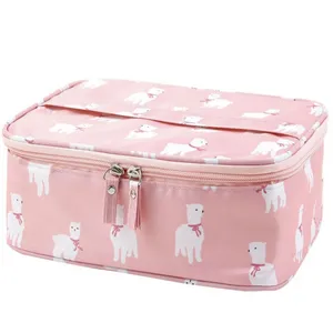 کیف لوازم آرایش زنانه مدل پارتشین دار صندوقی