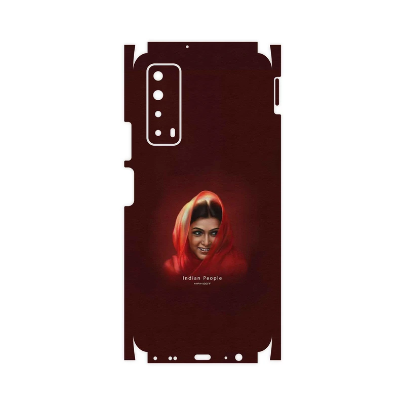 برچسب پوششی ماهوت مدل Portrait of an Indian Woman-FullSkin مناسب برای گوشی موبایل هوآوی Y7a