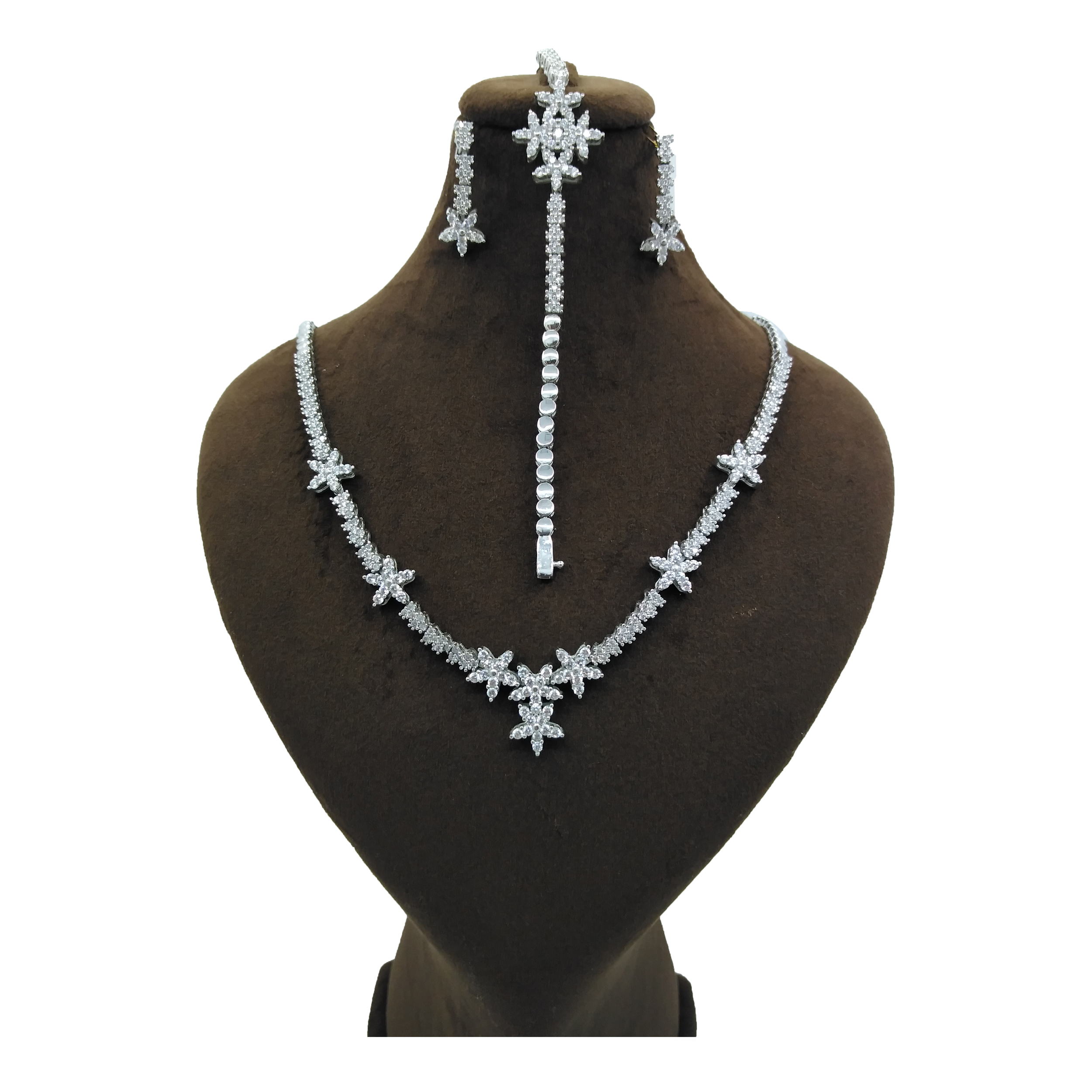 نیم ست نقره زنانه کد 4037