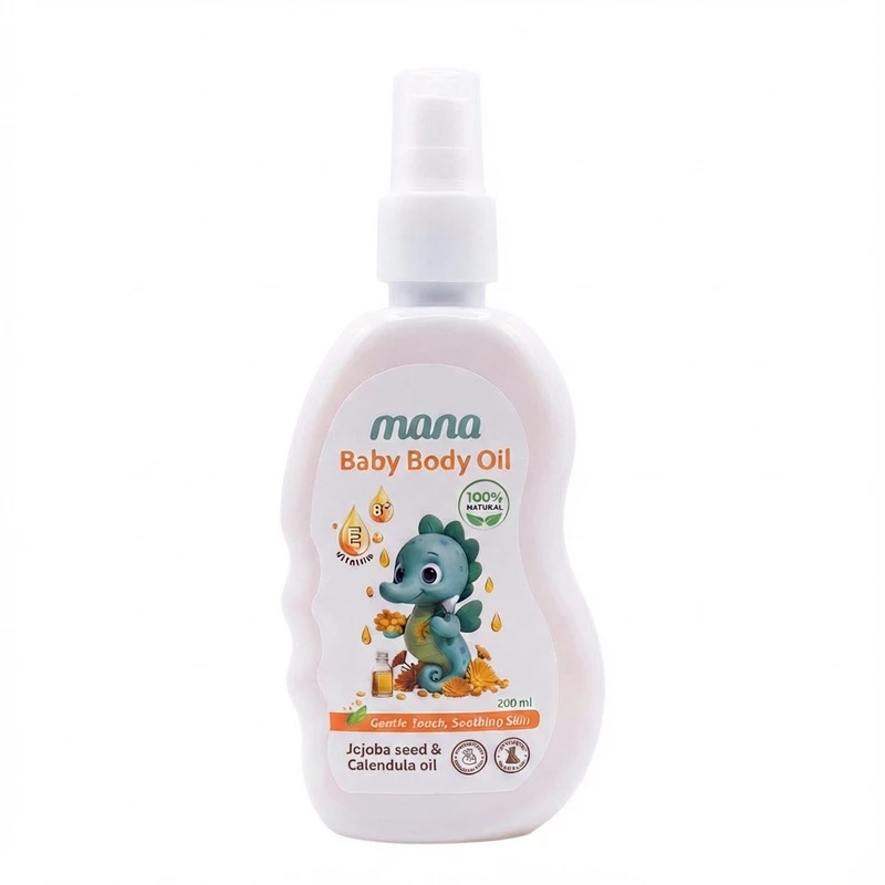 روغن بدن کودک مانا مدل جوجوبا حجم 200 میلی لیتر