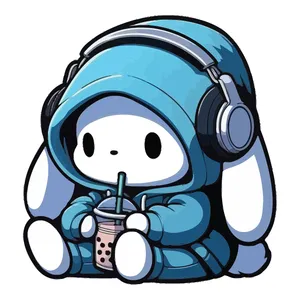 استیکر لپ تاپ پویا مارکت طرح خرگوشی کد 4053