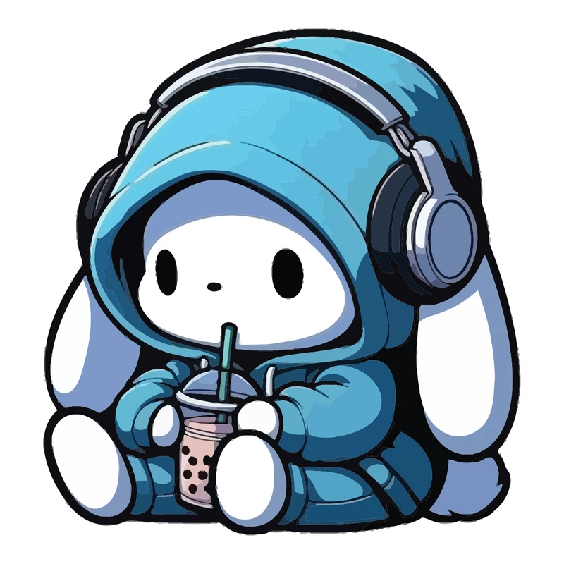 استیکر لپ تاپ پویا مارکت طرح خرگوشی کد 4053