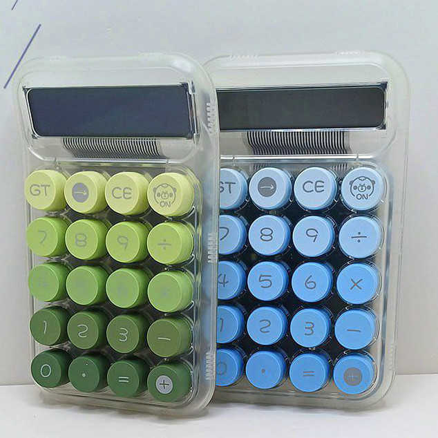 ماشین حساب مدل شفاف طرح رنگی رنگی کد 030