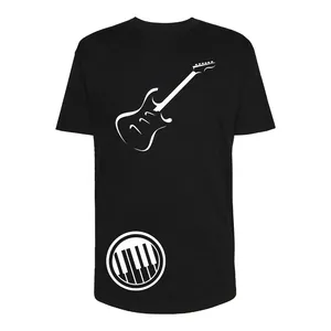 تی شرت لانگ آستین کوتاه زنانه مدل موسیقی کد P011 رنگ مشکی