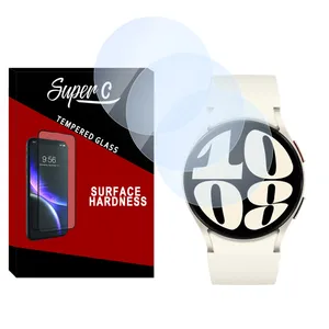 محافظ صفحه نمایش شیشه‌ای سوپرسی مدل SH-SC مناسب برای ساعت هوشمند سامسونگ Galaxy watch 6 44mm بسته سه عددی