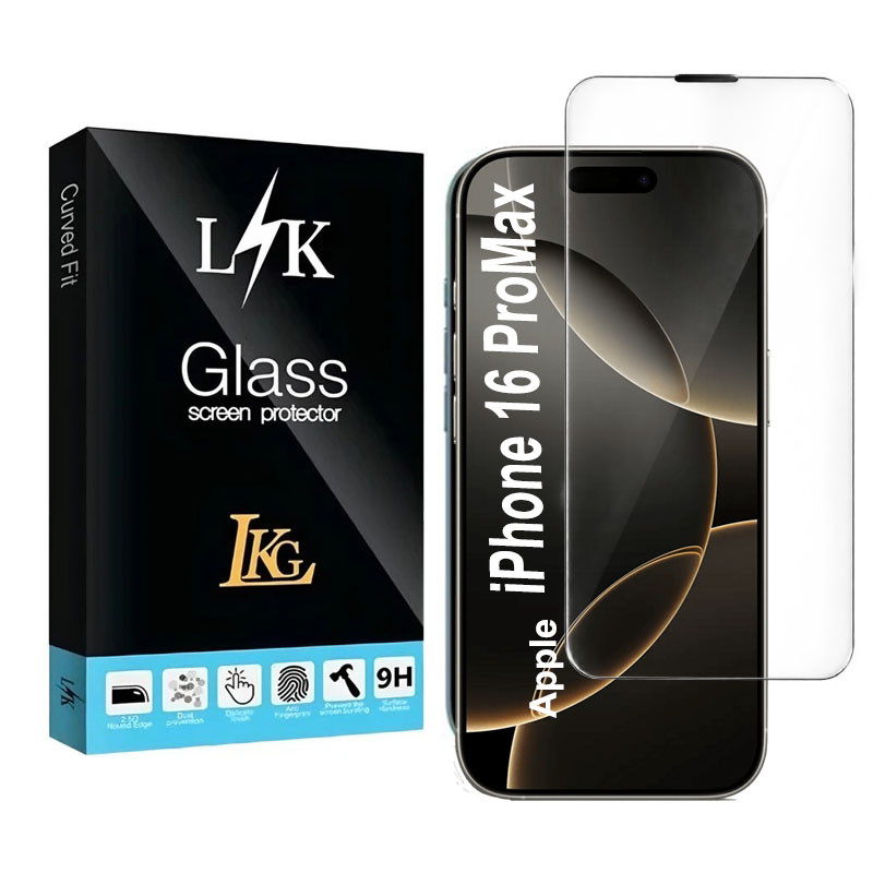 محافظ صفحه نمایش شیشه ای ال کا جی مدل Kusa-LK مناسب برای گوشی موبایل اپل iPhone 16 ProMax