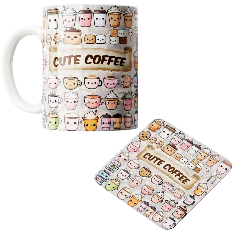 ماگ پاد آفرین مدل  Coffee کد z307 به همراه زیر لیوانی