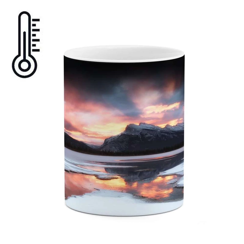 ماگ حرارتی کاکتی مدل منظره برفی کد mgh15106