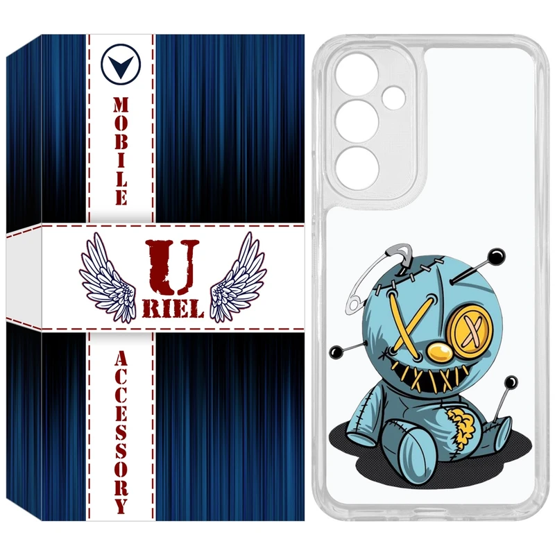 کاور یوریل مدل Clear کد 68 طرح عروسک مناسب برای گوشی موبایل سامسونگ Galaxy A54