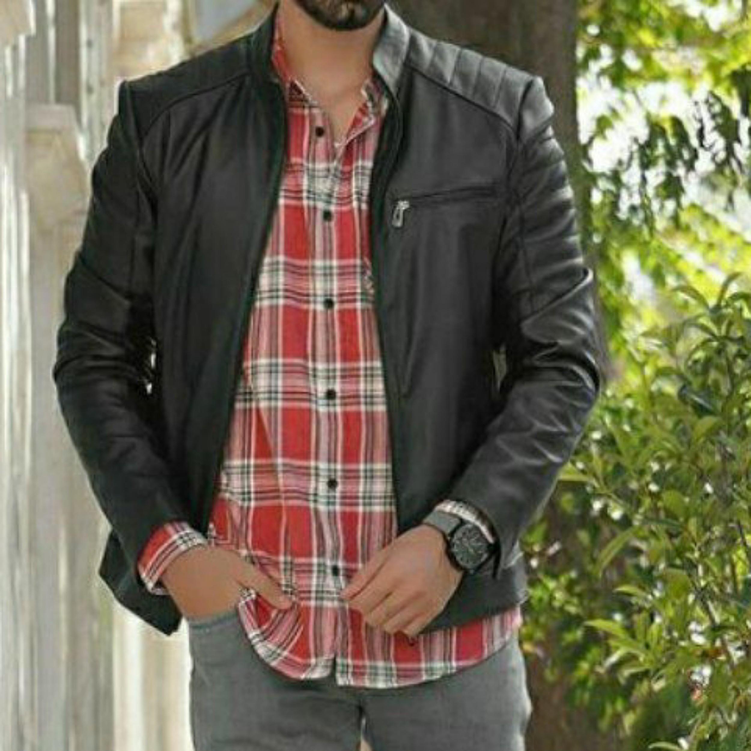 کت چرم مردانه چرم آفتاب مدل KRR 403