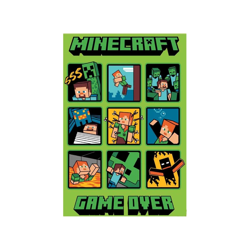 استیکر لپ تاپ و گوشی مدل ماینکرفت کد 2027 مجموعه 11 عددی