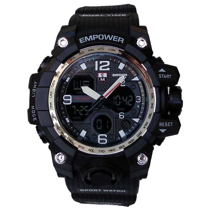 ساعت مچی عقربهای مردانه مدل دوزمانه دیجیتال و آنالوگ اسپرت ضدآب کد 147 ساعت مچی عقربهای مردانه مدل دوزمانه دیجیتال و آنالوگ اسپرت ضدآب کد 147
