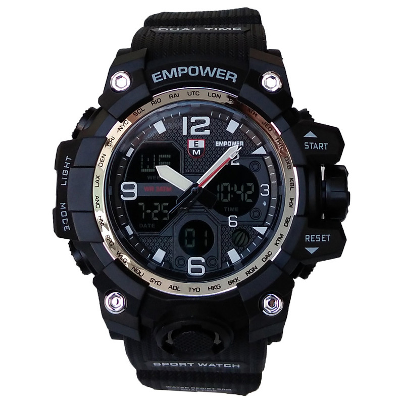 ساعت مچی عقربهای مردانه مدل دوزمانه دیجیتال و آنالوگ اسپرت ضدآب کد 147 ساعت مچی عقربهای مردانه مدل دوزمانه دیجیتال و آنالوگ اسپرت ضدآب کد 147