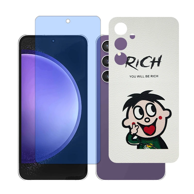 محافظ صفحه نمایش آنتی بلو گلس مدل Together مناسب برای گوشی موبایل سامسونگ Galaxy S23 FE به همراه برچسب پوششی پشت گوشی 