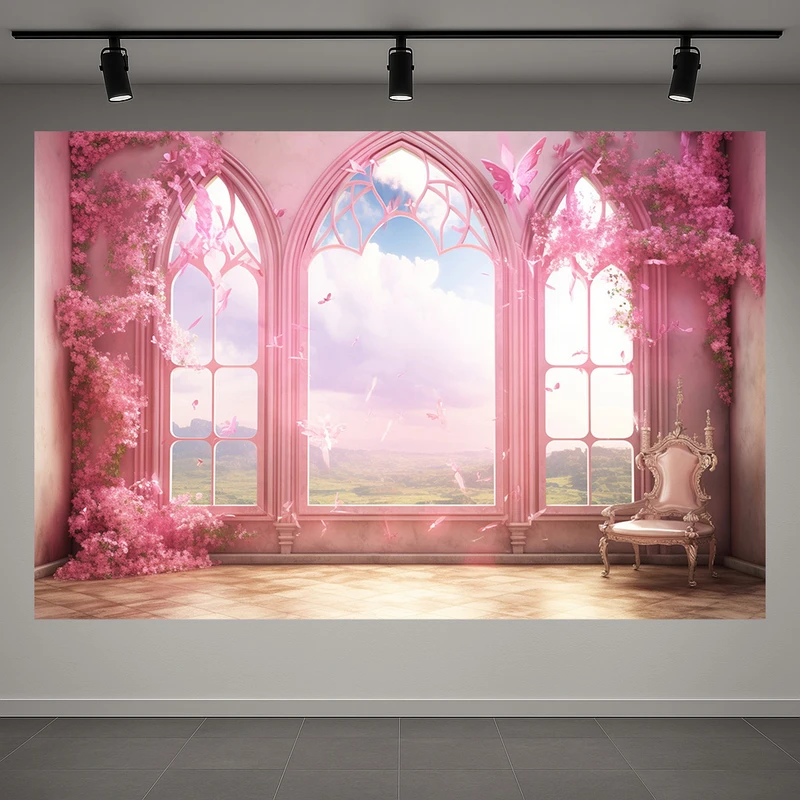 پوستر طرح مخمل قلعه فانتزی مدل ویو سرسبز کد AR3059324