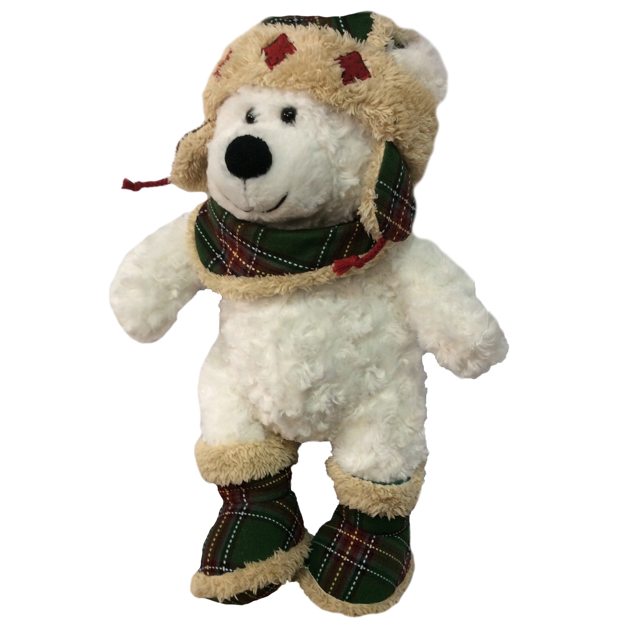 عروسک طرح خرس تدی مدل Winter Teddy Bear کد SZ7/478  ارتفاع 46 سانتی‌متر