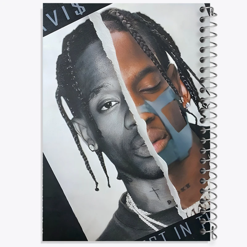 دفتر مشق 100 برگ خندالو طرح تراویس اسکات (Travis Scott) کد F6890