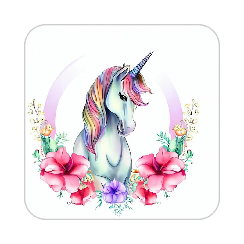 زیر لیوانی کاکتی طرح اسب تک شاخ و یونیکورن مدل mp32516