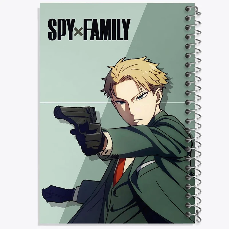 دفتر ژورنال نویسی 50 برگ خندالو مدل نقطه ای طرح لوید فورجر انیمه اسپای ایکس فمیلی Spy x Family کد 17673