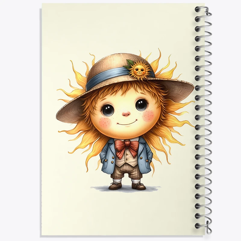 دفتر مشق 50 برگ خندالو طرح خورشید کیوت کد F6181