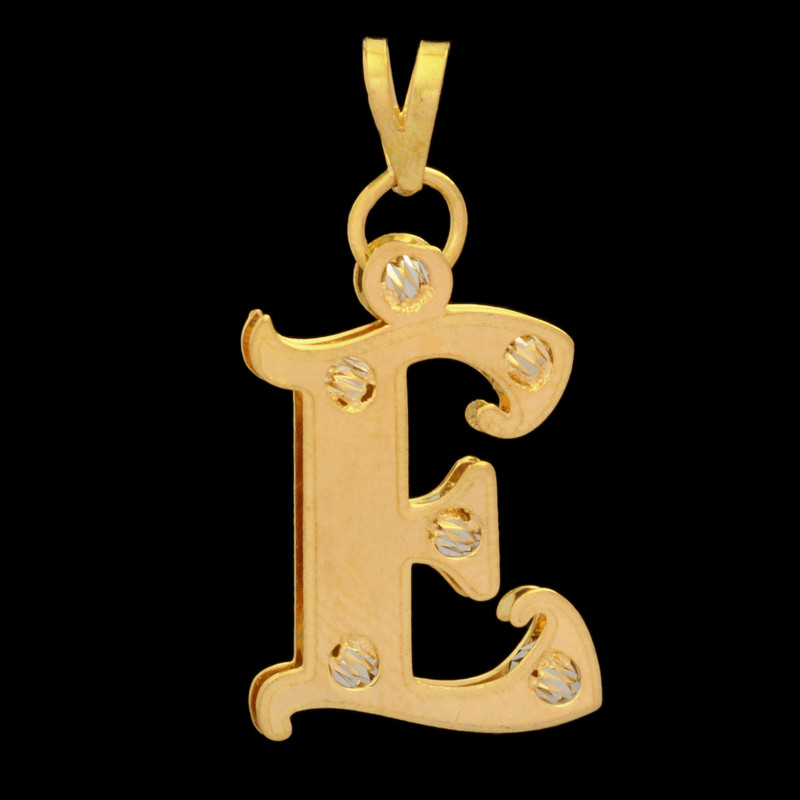 آویز گردنبند طلا 18 عیار زنانه طلای مستجابی طرح حرف E