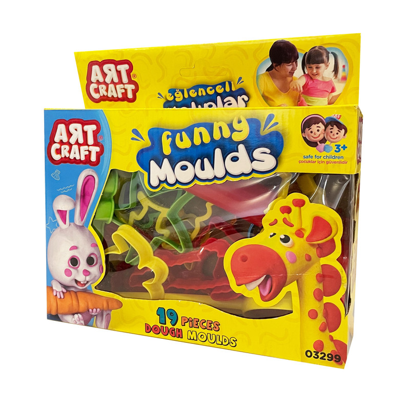 خمیر بازی مدل Funny Moulds کد 03299 مجموعه 19 عددی